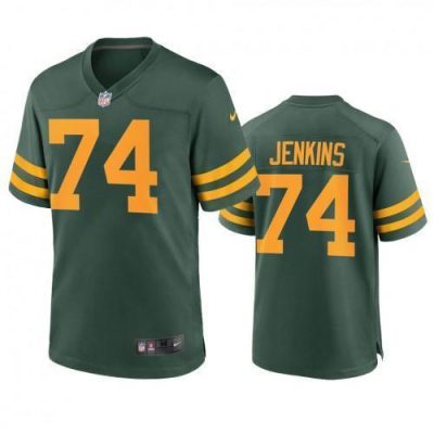 Green Bay Packers #74 Elgton Jenkins Nike Alternate Game Player Jersey - Green