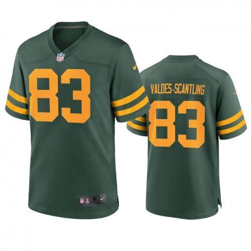 Green Bay Packers #83 Marquez Valdes-Scantling Nike Alternate Game Player Jersey - Green