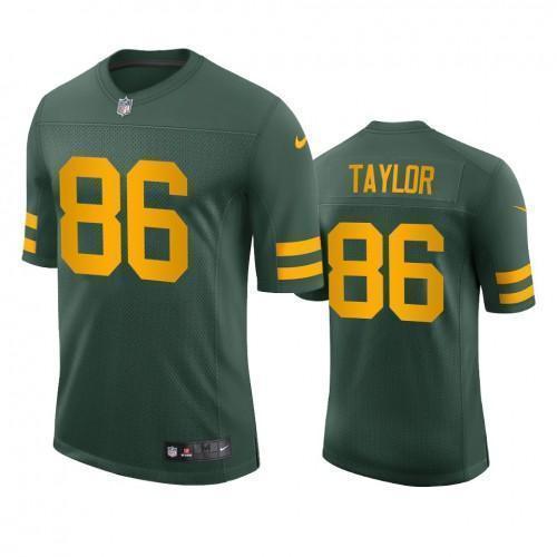 Green Bay Packers #86 Malik Taylor Nike Alternate Vapor Limited Player Jersey - Green