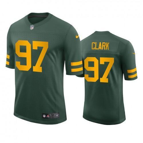 Green Bay Packers #97 Kenny Clark Nike Alternate Vapor Limited Player Jersey - Green