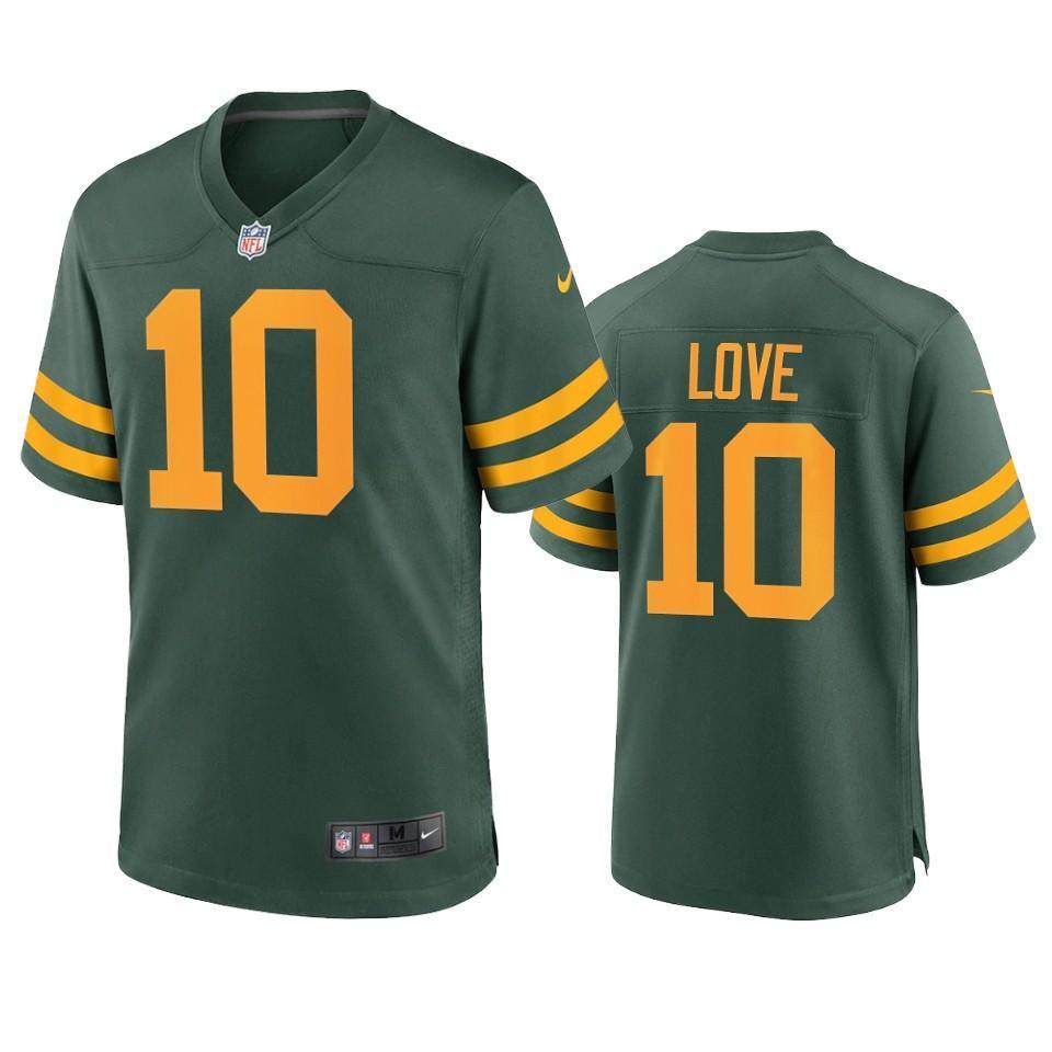Green Bay Packers #10 Jordan Love Nike Alternate Game Player Jersey - Green