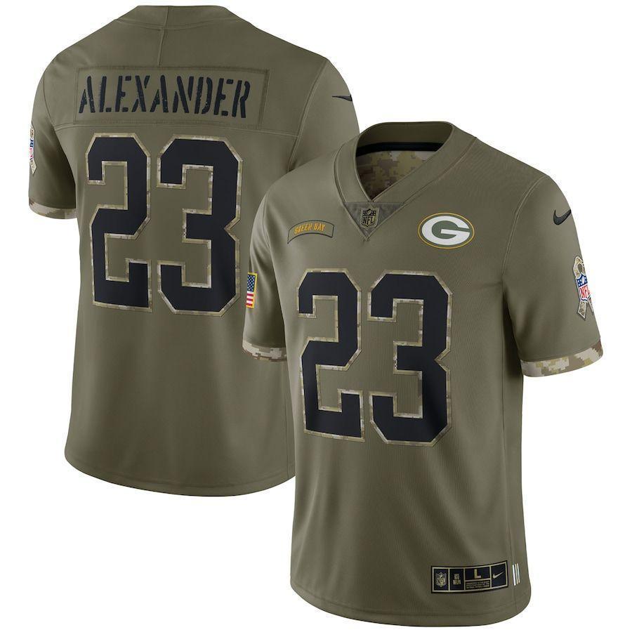 Green Bay Packers #23 Jaire Alexander Nike 2022 Salute To Service Limited Jersey - Olive