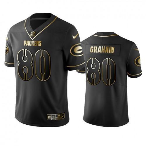 Green Bay Packers #80 Jimmy Graham Stitched Vapor Untouchable Limited Black Golden Jersey