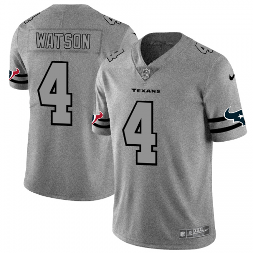 Houston Houston Texans #4 Deshaun Watson Nike Gray Gridiron II Vapor Untouchable Jersey