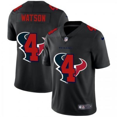 Houston Houston Texans #4 Deshaun Watson Nike Team Logo Dual Overlap Jersey Black
