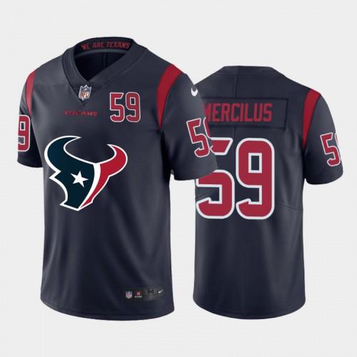 Houston Houston Texans #59 Whitney Mercilus Navy Blue Nike Big Team Logo Player Vapor Jersey