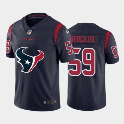Houston Houston Texans #59 Whitney Mercilus Navy Blue Nike Big Team Logo Vapor Jersey