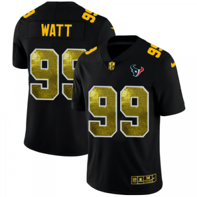 Houston Houston Texans #99 J.J. Watt Black Nike Golden Sequin Vapor Jersey