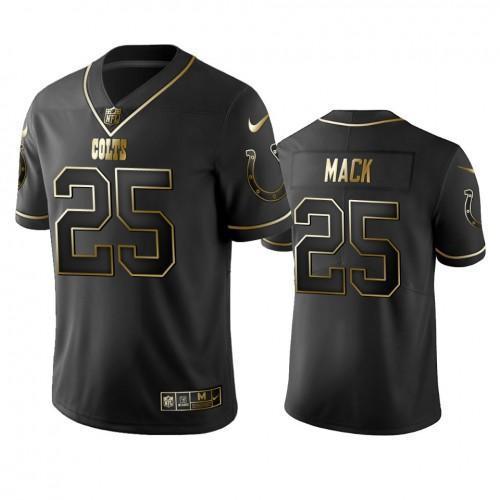 Indianapolis Colts #25 Marlon Mack Stitched NFL Vapor Untouchable Limited Black Golden Jersey