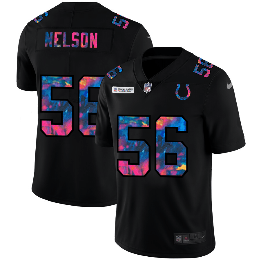 Indianapolis Colts #56 Quenton Nelson Nike Multi-Color Black 2020 NFL Crucial Catch Vapor Untouchable Limited Jersey