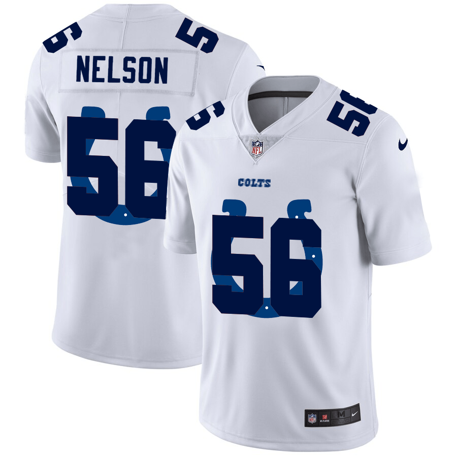 Indianapolis Colts #56 Quenton Nelson White Nike Team Logo Dual Overlap Jersey