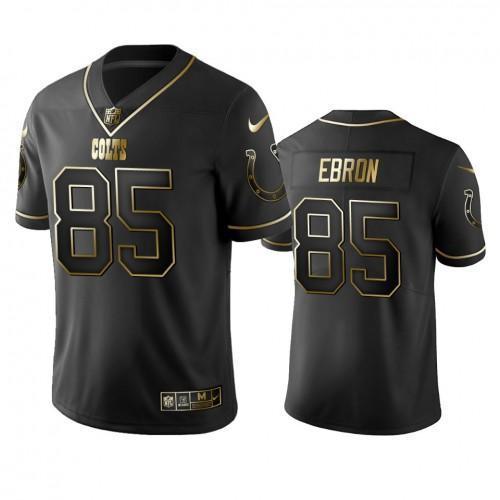 Indianapolis Colts #85 Eric Ebron Stitched NFL Vapor Untouchable Limited Black Golden Jersey
