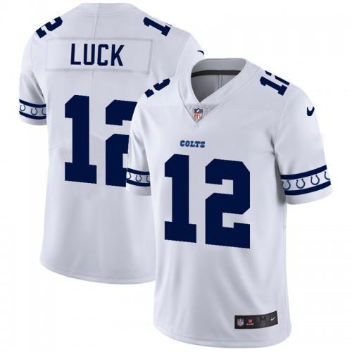 Indianapolis Indianapolis Colts #12 Andrew Luck Nike White Team Logo Vapor Jersey