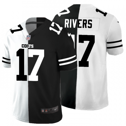 Indianapolis Indianapolis Colts #17 Philip Rivers Black V White Peace Split Nike Vapor Untouchable Jersey