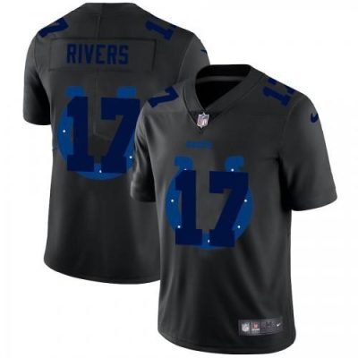 Indianapolis Indianapolis Colts #17 Philip Rivers Nike Team Logo Dual Overlap Jersey Black