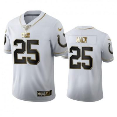 Indianapolis Indianapolis Colts #25 Marlon Mack Nike White Golden Edition Vapor 100 Jersey