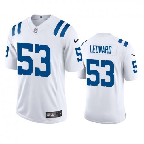 Indianapolis Indianapolis Colts #53 Darius Leonard Nike White 2020 Vapor Limited Jersey