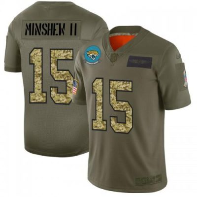 Jacksonville Jaguars #15 Gardner Minshew II Nike 2019 Olive Camo Salute To Service Limited NFL Jersey
