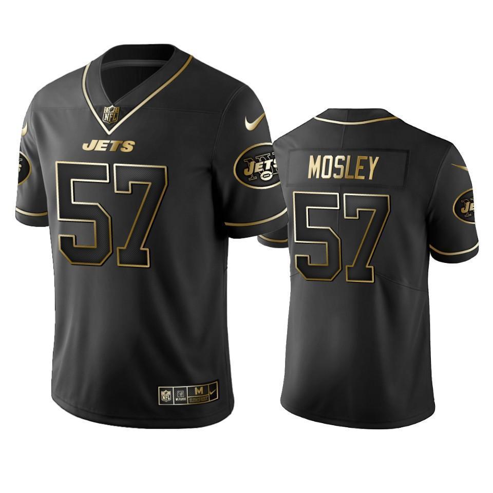 Jets #57 C.J. Mosley Stitched NFL Vapor Untouchable Limited Black Golden Jersey