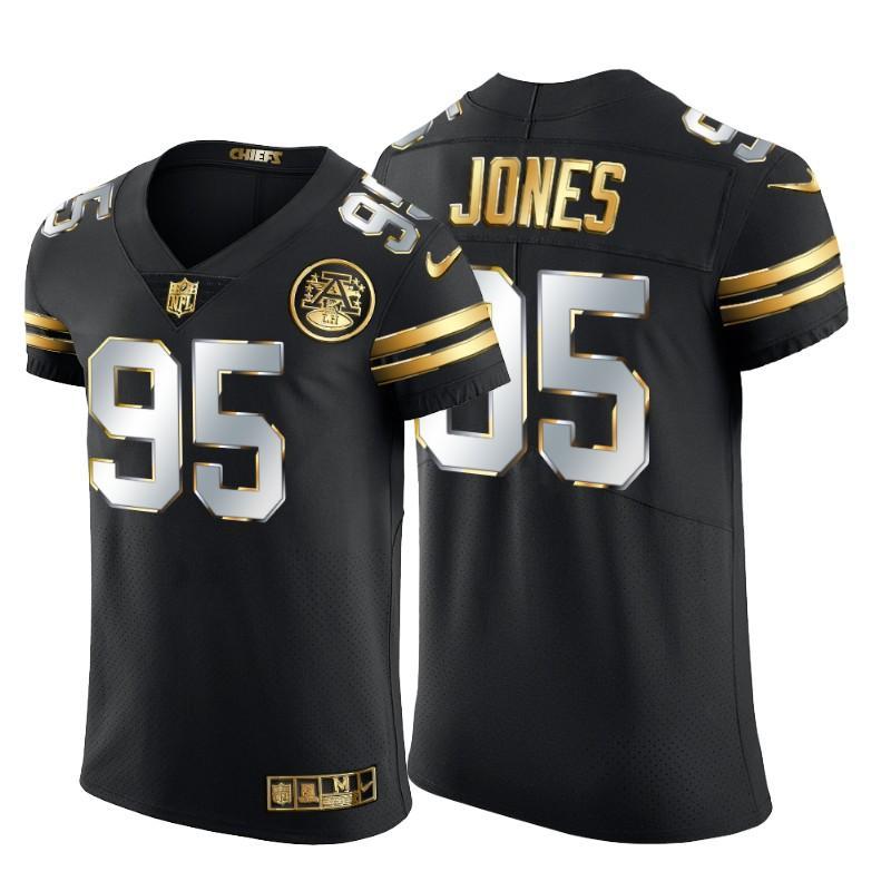 Kansas City Chiefs #95 Chris Jones Nike Black Edition Vapor Untouchable Elite NFL Jersey