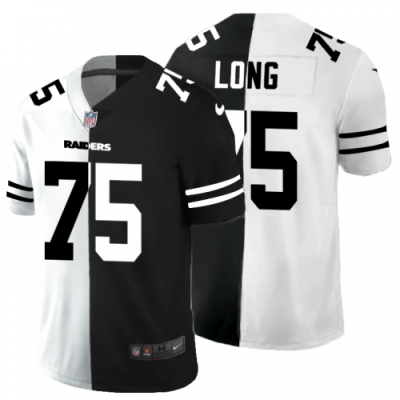 Las Vegas Raiders #75 Howie Long Black V White Peace Split Nike Vapor Untouchable Limited NFL Jersey
