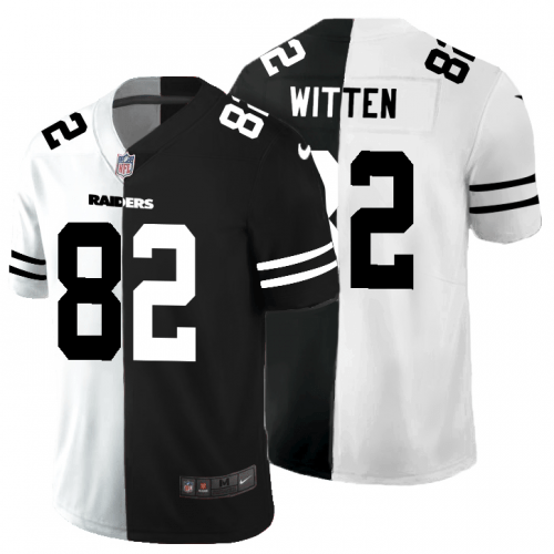 Las Vegas Raiders #82 Jason Witten Black V White Peace Split Nike Vapor Untouchable Limited NFL Jersey