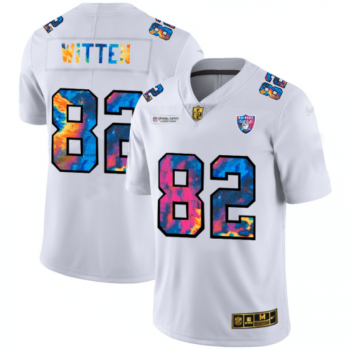 Las Vegas Raiders #82 Jason Witten White Nike Multi-Color 2020 NFL Crucial Catch Limited NFL Jersey