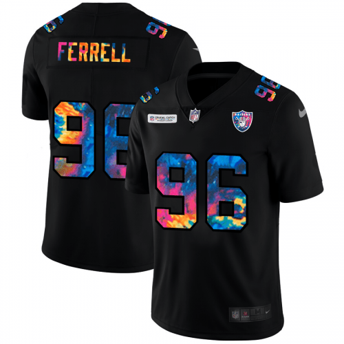 Las Vegas Raiders #96 Clelin Ferrell Nike Multi-Color Black 2020 NFL Crucial Catch Vapor Untouchable Limited Jersey