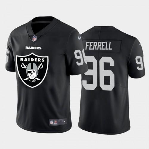 Las Vegas Raiders #96 Clelin Ferrell Black Nike Big Team Logo Vapor Limited NFL Jersey