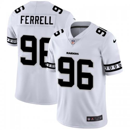 Las Vegas Raiders #96 Clelin Ferrell Nike White Team Logo Vapor Limited NFL Jersey