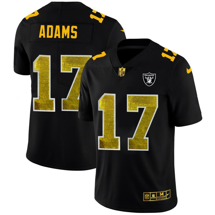 Las Vegas Raiders #17 Davante Adams Black Nike Golden Sequin Vapor Limited NFL Jersey