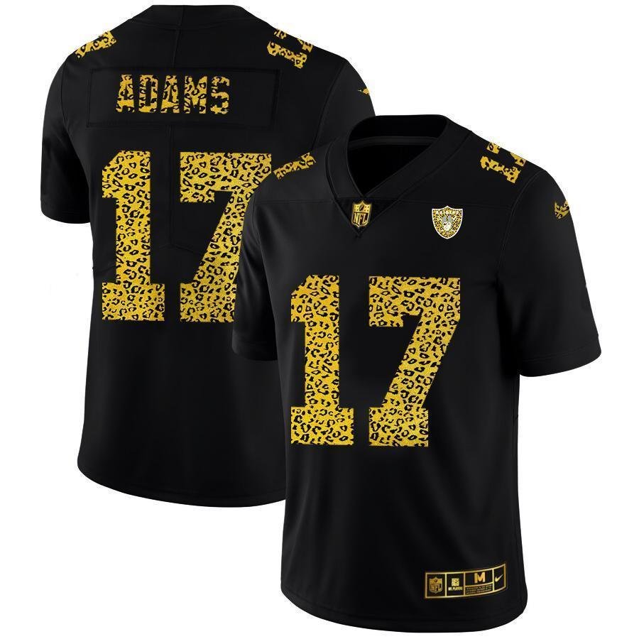 Las Vegas Raiders #17 Davante Adams Nike Leopard Print Fashion Vapor Limited NFL Jersey Black