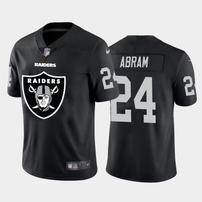 Las Vegas Raiders #24 Johnathan Abram Black Nike Big Team Logo Vapor Limited NFL Jersey
