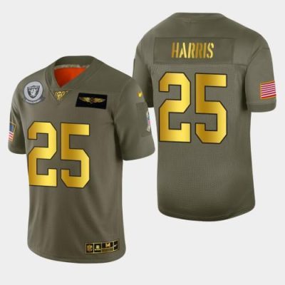 Las Vegas Raiders #25 Erik Harris Nike Olive Gold 2019 Salute to Service Limited NFL 100 Jersey
