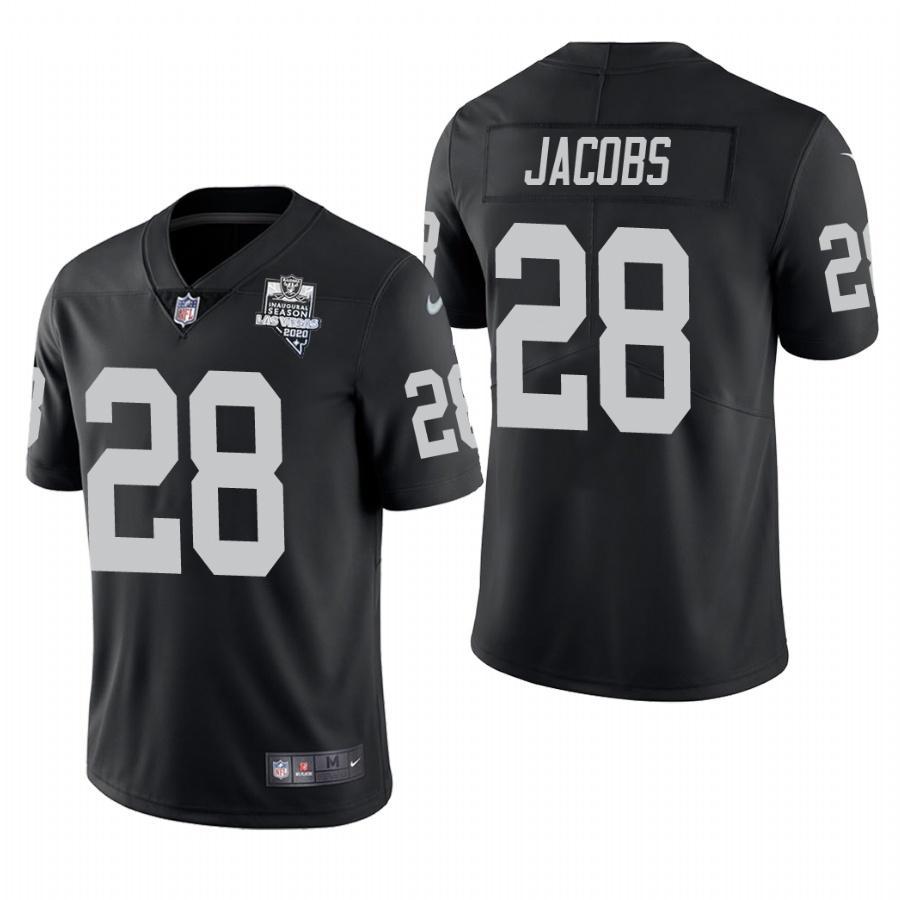 Las Vegas Raiders #28 Josh Jacobs Nike 2020 Inaugural Season Vapor Limited NFL Jersey Black