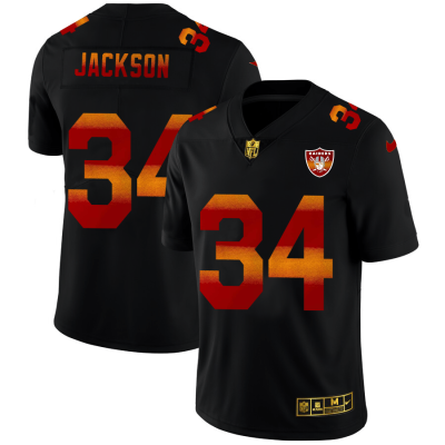Las Vegas Raiders #34 Bo Jackson Black Nike Red Orange Stripe Vapor Limited NFL Jersey