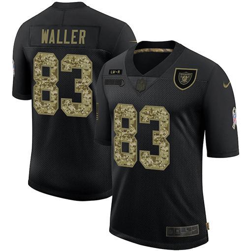 Las Vegas Raiders #83 Darren Waller Nike 2020 Salute To Service Camo Limited NFL Jersey Black