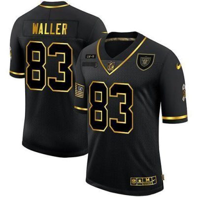 Las Vegas Raiders #83 Darren Waller Nike 2020 Salute To Service Golden Limited NFL Jersey Black