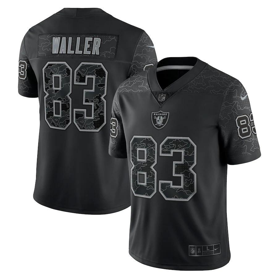 Las Vegas Raiders #83 Darren Waller Black Nike NFL Black Reflective Limited Jersey