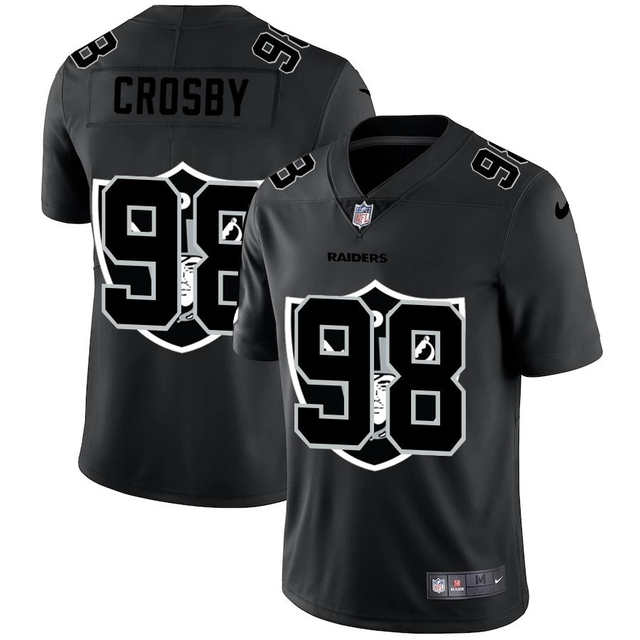 Las Vegas Raiders #98 Maxx Crosby Nike Team Logo Dual Overlap Limited NFL Jersey Black