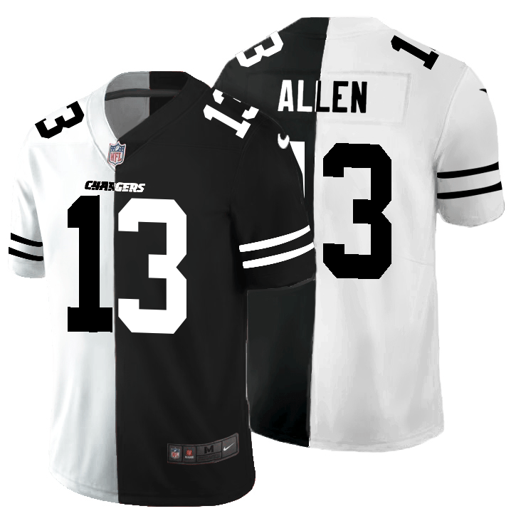 Los Angeles Chargers #13 Keenan Allen Black V White Peace Split Nike Vapor Untouchable Limited NFL Jersey