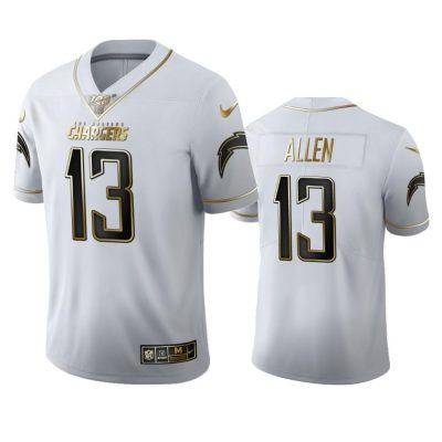 Los Angeles Chargers #13 Keenan Allen Nike White Golden Edition Vapor Limited NFL 100 Jersey
