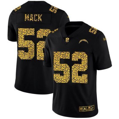 Los Angeles Chargers #52 Khalil Mack Nike Leopard Print Fashion Vapor Limited NFL Jersey Black