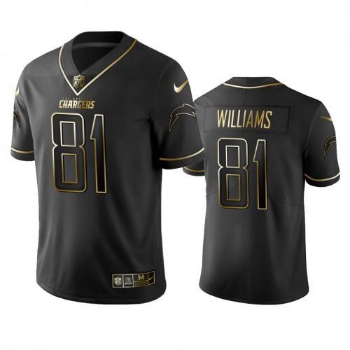 Los Angeles Chargers #81 Mike Williams Stitched NFL Vapor Untouchable Limited Black Golden Jersey