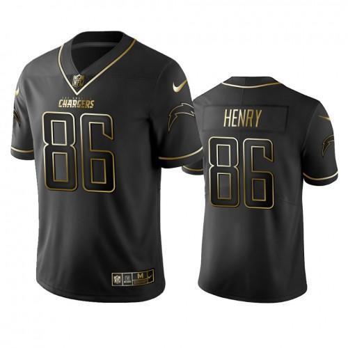 Los Angeles Chargers #86 Hunter Henry Stitched NFL Vapor Untouchable Limited Black Golden Jersey