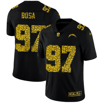 Los Angeles Chargers #97 Joey Bosa Nike Leopard Print Fashion Vapor Limited NFL Jersey Black