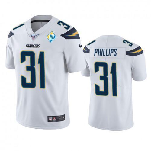 Los Angeles Los Angeles Chargers #31 Adrian Phillips White 60th Anniversary Vapor Limited NFL Jersey