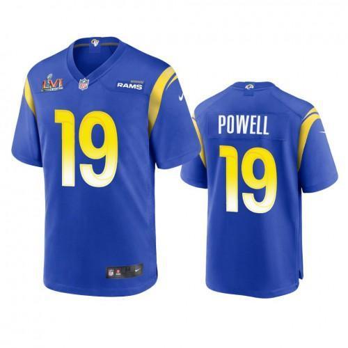 Los Angeles Rams #19 Brandon Powell Super Bowl LVI Patch Nike Game NFL Jersey - Royal