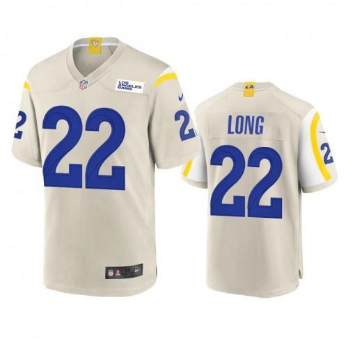 Los Angeles Rams #22 David Long Nike Game NFL Jersey - Bone