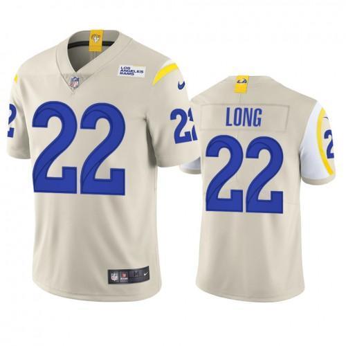 Los Angeles Rams #22 David Long Nike Vapor Limited NFL Jersey - Bone